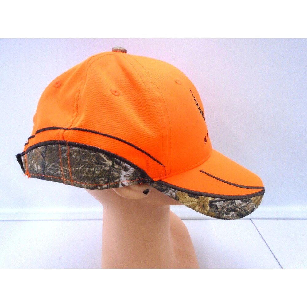Reeltree Edge MEEMOS Blaze Orange Hunting Hat Cap Camo Trim Embroidered NWT - Picture 5 of 11